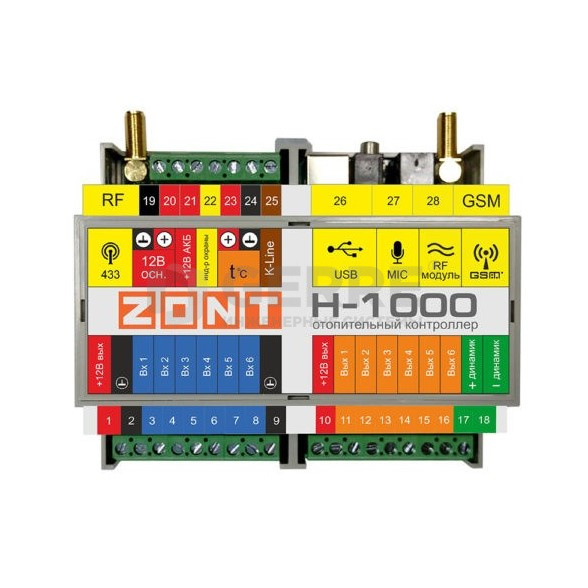 ZONT H-1000 - универсальный GSM контроллер Термостаты и контроллеры ZONT 