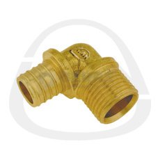 Отвод латунный Push с резьбой наружной, 18 х 2,5/ 15Cu - G1/2 Фитинги и комплектующие для труб из сшитого полиэтилена KAN-therm (Польша)