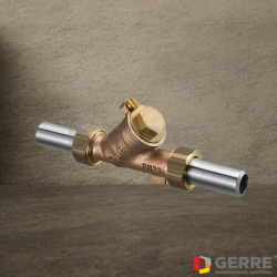Сетчатый фильтр Ду 32, 1 1/2&quot;НР,  стальные втулки под сварку, бронза 