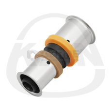 Соединитель PPSU Press двухсторонний редукционный с пресс-кольцом, 20 х 2/  16 х 2 Фитинги и комплектующие для металлопластиковых труб KAN-therm (Польша)