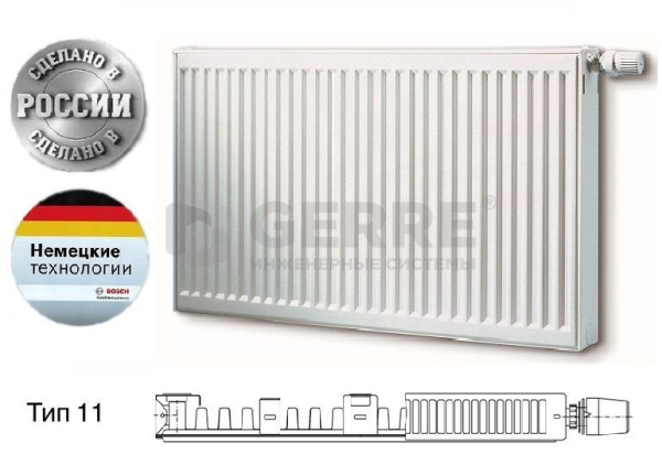 Стальной панельный радиатор Buderus Logatrend VK-Profil 11/600/600 Buderus logatrend VK-Profil тип 11