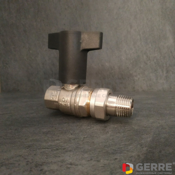 Шаровый кран Optibal  Ду 25, 1 ВР коническое уплотнение с НГ, PN16, латунь Краны шаровые Optibal