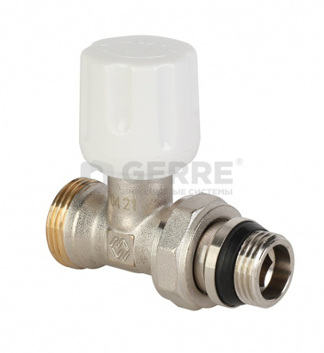 Вентиль радиаторный прямой ручной регулировки MVI с выходом под евроконус 1/2" Запорная арматура MVI