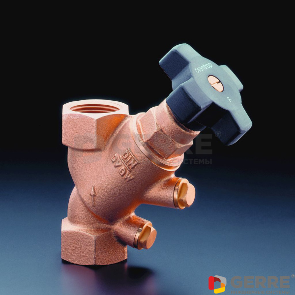 Вентиль Aquastrom KFR, Ду32, Rp 1 1/4" x Rp 1 1/4" без сливного штуцера Oventrop