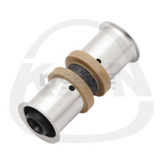 Соединитель PPSU Press двухсторонний с пресс-кольцом, 25 х 2,5/  25 х 2,5 Фитинги и комплектующие для металлопластиковых труб KAN-therm (Польша)