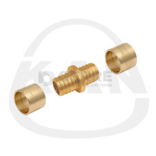 Соединитель двухсторонний латунный Push - сервисный элемент для труб PE-RT и PE-Xc, 18 х 2/ 18 х 2,5 Фитинги и комплектующие для труб из сшитого полиэтилена KAN-therm (Польша)