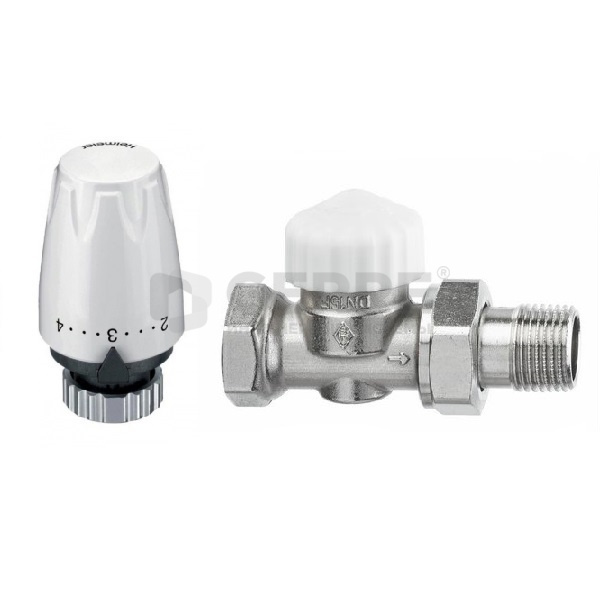 Комплект - термостатический клапан с предварительной настройкой Calypso Exact, прямой, Dn 15 и термоголовка DX Комплекты термостатического оборудования Heimeier (Германия)