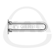 Отвод латунный Push, спаренный, с трубкой Cu Ø15 с кронштейном - элемент никелированный, 18 х 2,5, Lmin.=200 мм 