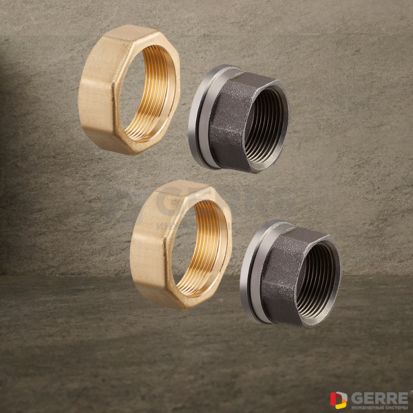 Набор резьбовых втулок "Regumat" Ду 32,  НГ G2, 2 резьбые втулки Обвязка для котлов Regumat