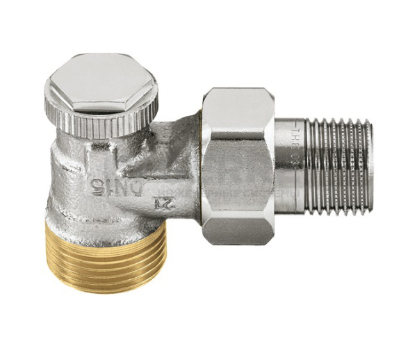 Радиаторный запорно-регулирующий клапан Heimeier Regutec, угловой, Dn 15 (1/2"), с наружной резьбой G3/4" Запорные радиаторные клапаны Heimeier (Германия)