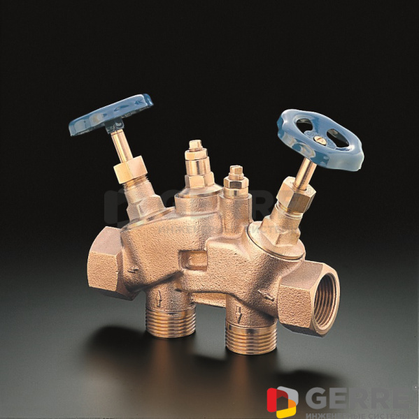 Смесительная арматура с запорными вентилями, Ду25, 1" x 1" Арматура Oventrop для систем водоснабжения