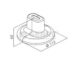 Пластиковая крышка для подставки консоли (круглая) Z-U 450, сode 22 Manhattan 86037 