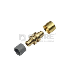 Соединитель двухсторонний латунный ultraLINE/Push 16×2,2 / 18×2,5 