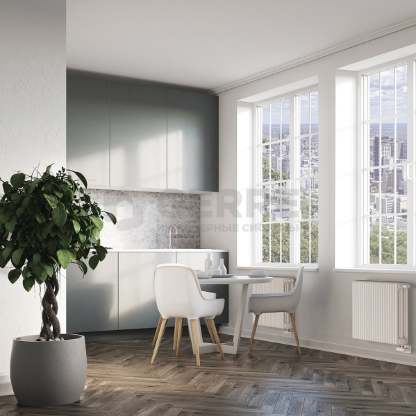 Радиатор стальной трубчатый Irsap TESI, высота 500, 3 трубки, 32 секции, подключение Т25, цвет белый Стальные трубчатые радиаторы Irsap Tesi (Италия)