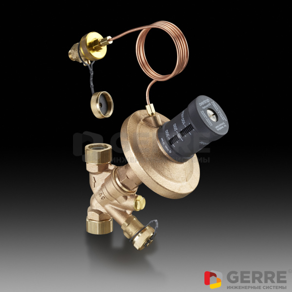 Регулятор перепада давления Hydromat DTR Ду20, 1"НР, 50-300мбар, бронза Регуляторы Hydromat