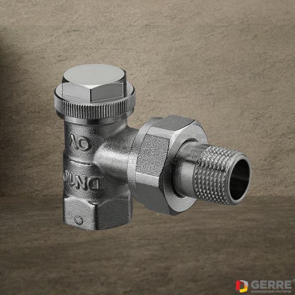 Вентиль "Combi 3" на обратную подводку, угловой Ду 15 Вентили термостатические