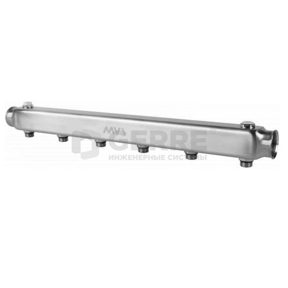 Коллектор из нержавеющей стали MVI, м\ц 100мм, 1"x1/2", 7 выходов Запорная арматура MVI