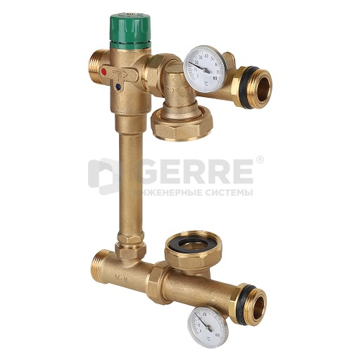 Насосно-смесительный узел для теплого пола MVI 1" Запорная арматура MVI