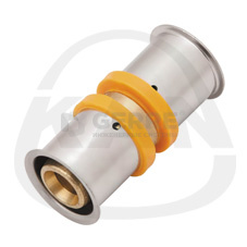 Соединитель Press двухсторонний с пресс-кольцом, 50 х 4/  50 х 4 Фитинги и комплектующие для металлопластиковых труб KAN-therm (Польша)