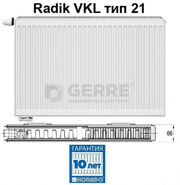 Стальной панельный радиатор Korado Radik VKL 21-3200 RADIK VKL
