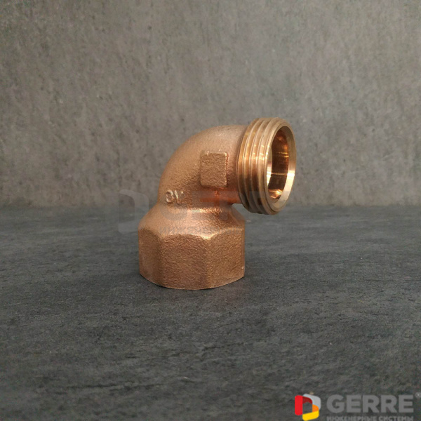 Cofit S угольник-переход бронза, G 1"НР x Rp 1"ВР Фитинги для труб Copipe Oventrop
