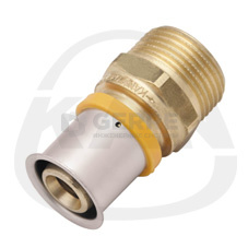 Соединитель Press с пресс-кольцом с наружной резьбой, 16 x 2 G1/2 