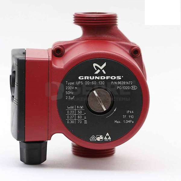 Циркуляционный насос Grundfos UPS 20-60 130 1х230 В Циркуляционные насосы Grundfos