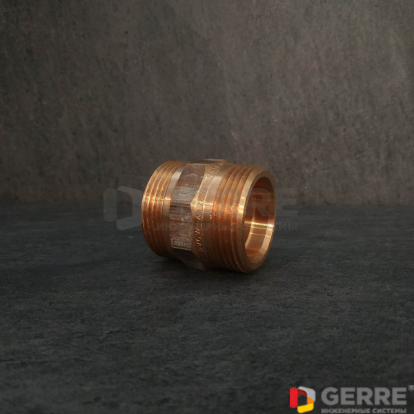 Cofit S двойной ниппель бронза, G 1"НР x G 1" НР Фитинги для труб Copipe Oventrop