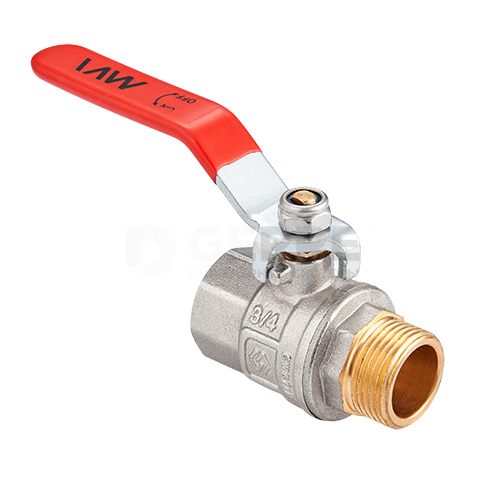 Кран шаровый полнопроходной MVI 3/4" внутренняя-наружная, ручка Запорная арматура MVI