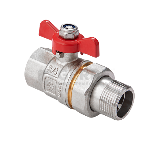 Кран шаровый полнопроходной с полусгоном MVI 1/2" внутренняя-наружная, бабочка Запорная арматура MVI