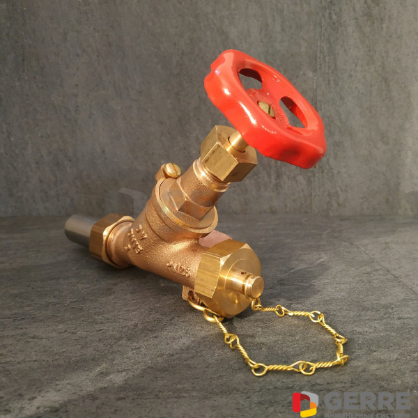 Спускной вентиль с маховиком Ду 32,  1/2 НР, бронза Oventrop