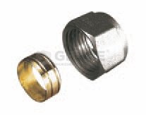 Гайка и втулка зажимная для медной трубы, 15 G1/2 Фитинги и комплектующие для металлопластиковых труб KAN-therm (Польша)