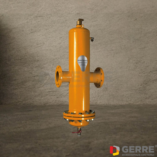 Сепаратор микропузырьков и шлама Spiroterm Spirocombi Hi-flow / разъемный корпус / DN 250 под фланец SpiroCombi