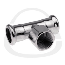 Тройник с внутренней резьбой press, 35 x Rp½ x 35 Фитинги и комплектующие для оцинкованных труб KAN-therm (Польша)