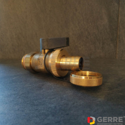 Optiflex шаровой кран, латунь Ду15,1/2&quot;НР, со штуцером для шланга и колпачком 