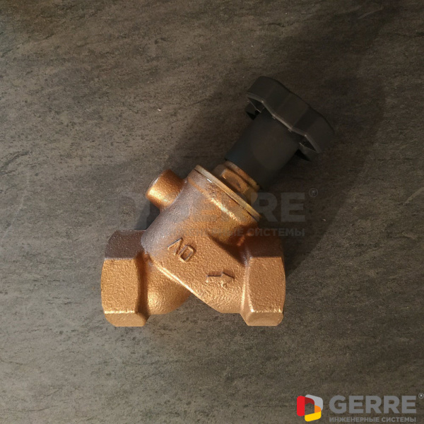 Вентиль с косой посадкой шпинделя Ду 40, R 1 1/2 ВР, бронза Oventrop