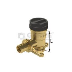 Отвод фиксируемый латунный UltraLine - 16 PB Rp1/2&quot; удлиненный, L = 52,5 мм 