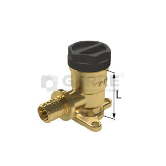 Отвод фиксируемый латунный UltraLine - 16 PB Rp1/2" удлиненный, L = 52,5 мм Система KAN-therm UltraLine