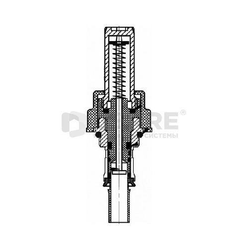Расходомер коллекторный MVI 1/2" с ниппелем для коллекторного блока Запорная арматура MVI