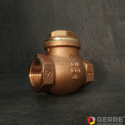 Обратный клапан Ду 32 с прямой врезкой, G 1 1/4 ВР, бронза 