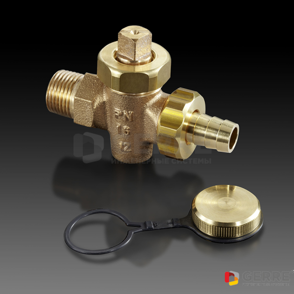 Шаровый кран KFE PN16 Ду25 бронза (DIN 3848) Запчасти для гребенок Multidis