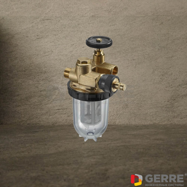 Фильтр "Oilpur" Ду10 ⅜" (100 - 150 μm cетчатый патрон с перемычкой "насос-фильтр" Воздухоотводчики Oventrop